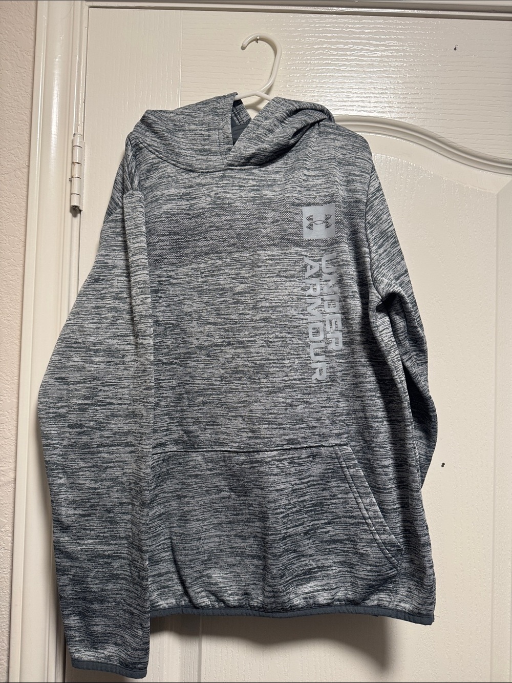 Under Armour Boy’s Gray Marled Hoodie - Performance Pullover